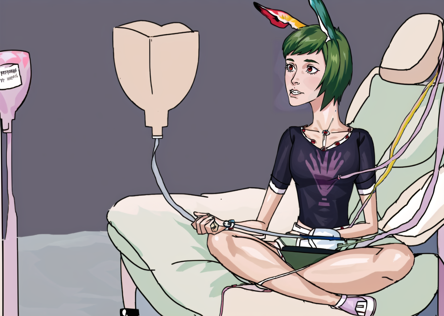 202514-3275316769-(1girl, dark green hair short hair flipped hair, multiple eyes, , clenched teeth) (digital) (from behind, crossed legs indian st.png